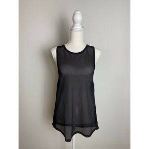 MPG Tank Top Women’s Size M Black Mesh Oversized Fit Shirt